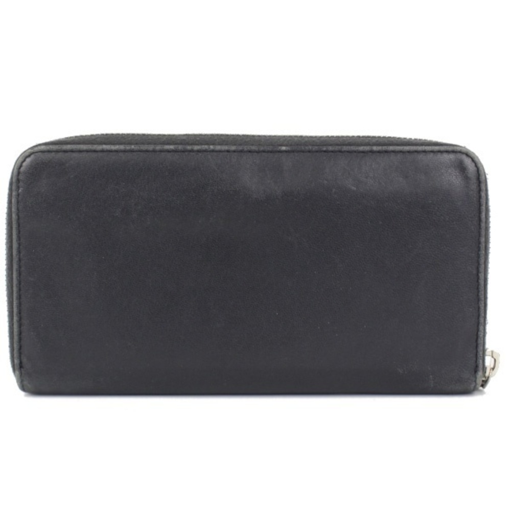 Chanel Round Zipper Long Wallet Black